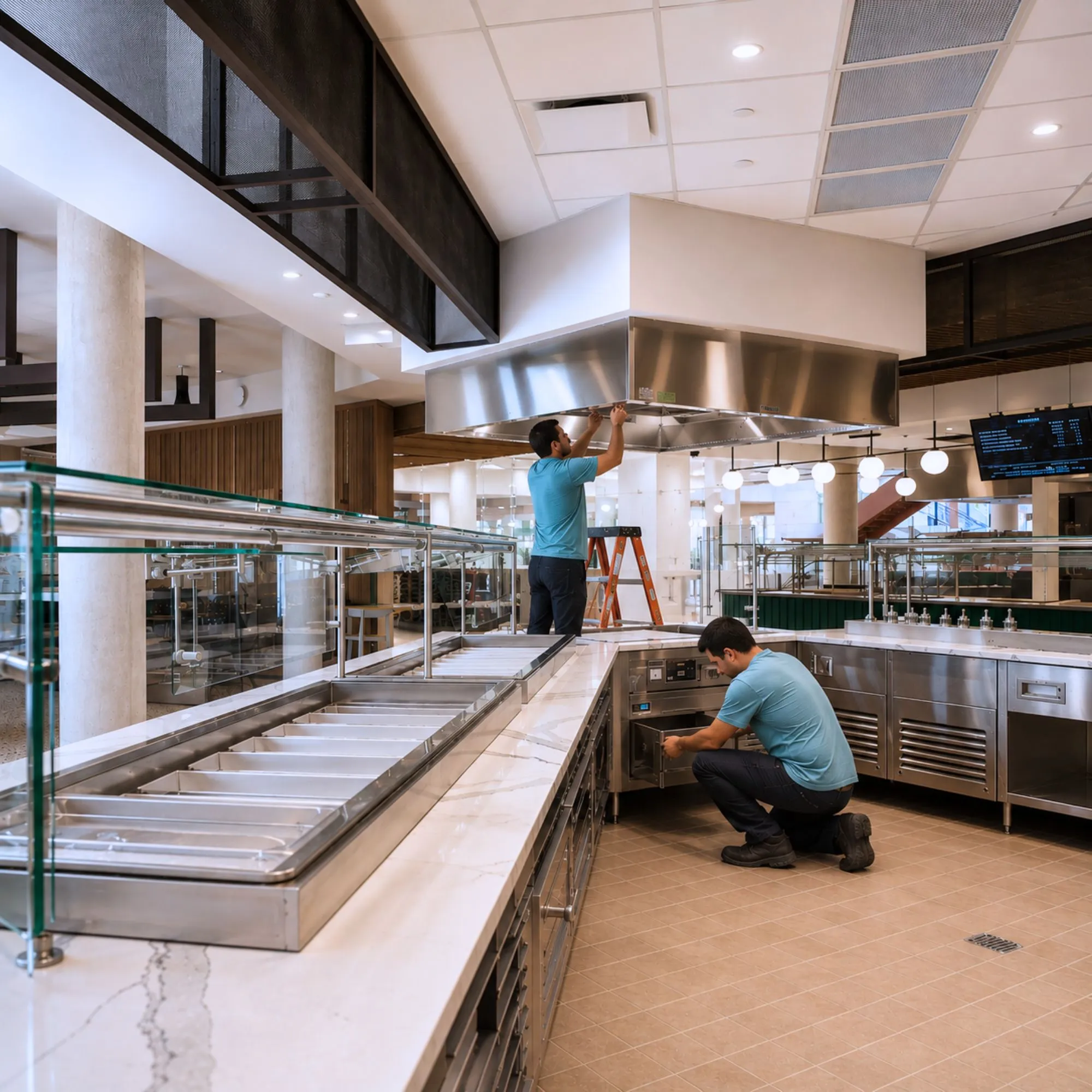 Commercial foodservice equipment installation
